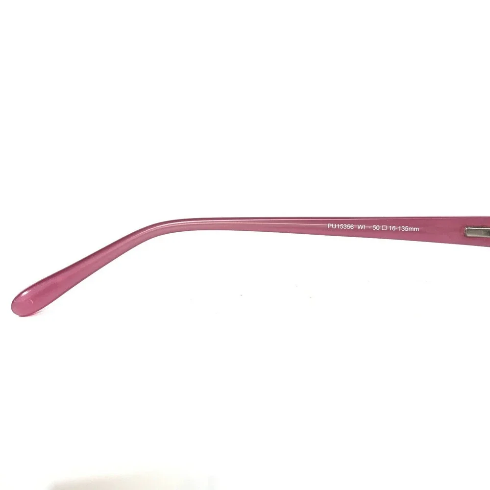 Puma Eyeglasses Frames PU15356 WI Pink Rectangular Oval Full Wire Rim 50-16-135